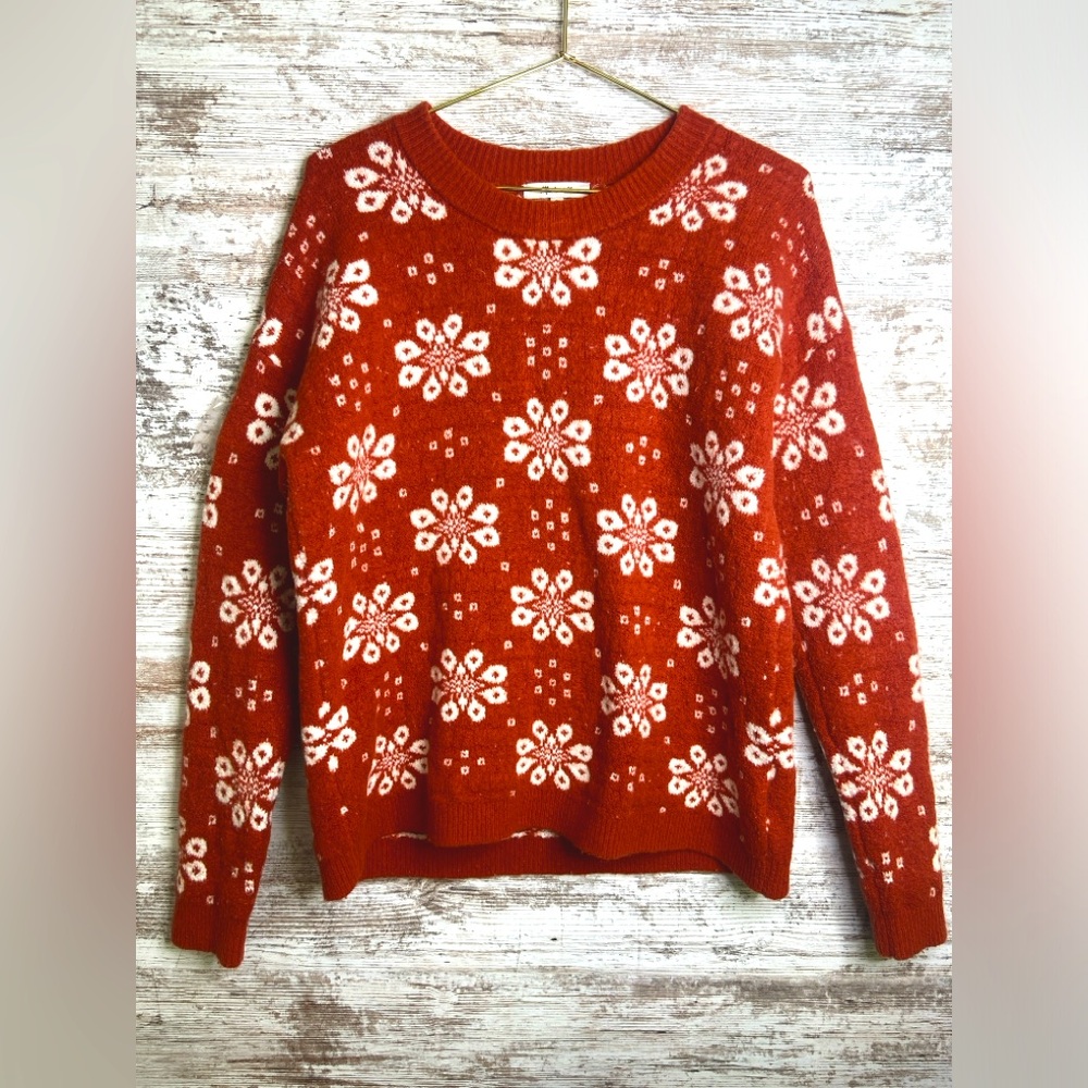 Euc Madewell Althen Patterned Pullover Sweater Sz… - image 5